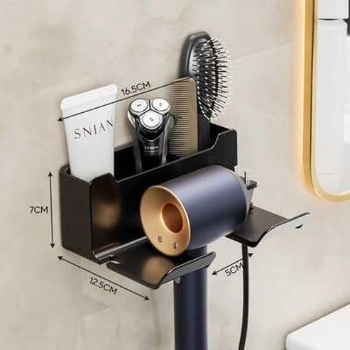 Wall Mounted Hair Dryer Holder for Bathroom