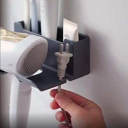 Wall Mounted Hair Dryer Holder for Bathroom