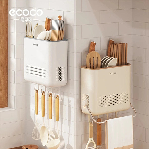 Wall-Mounted Kitchen Shelf – Multifunctional Knife Storage Box