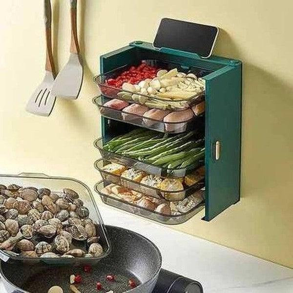 Wall-mounted Rack Multifunctional Side Dish Drain Tray
