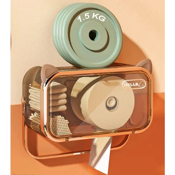 Wall-mounted Disposable Cleaning Towel, Bathroom Facial Tissue Storage Rack