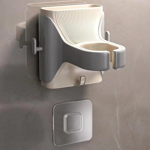 Wall Mounted Hair Dryer Holder without Drilling, Hairdryer Storage Shelf