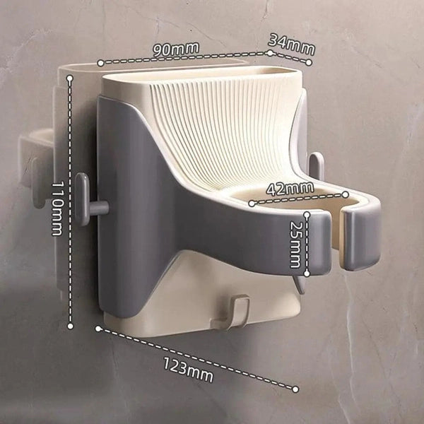Wall Mounted Hair Dryer Holder without Drilling, Hairdryer Storage Shelf