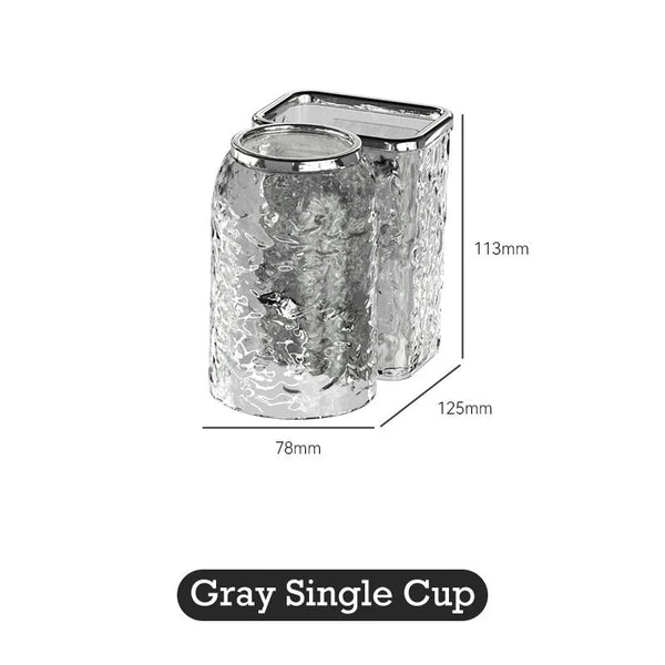 Wall Mounted Toothbrush Rack, Water Ripple Toothbrush Holder