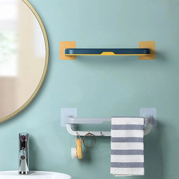 Wall Mounted Towel Rack, Plastic Bathroom Hanging Bar, Toilet Holder