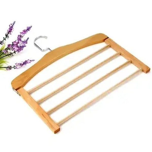 Wardrobe Clothes Hanger with Four Wooden Layers