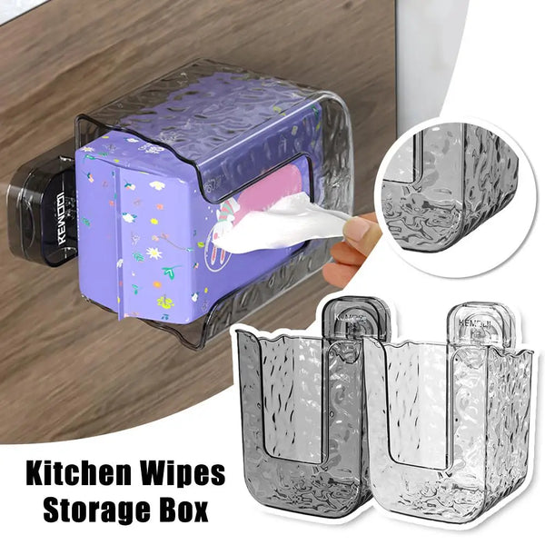 Waterproof Wet Wipes Box – Punch-Free Transparent Tissue Storage Box