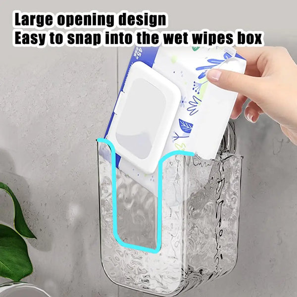 Waterproof Wet Wipes Box – Punch-Free Transparent Tissue Storage Box