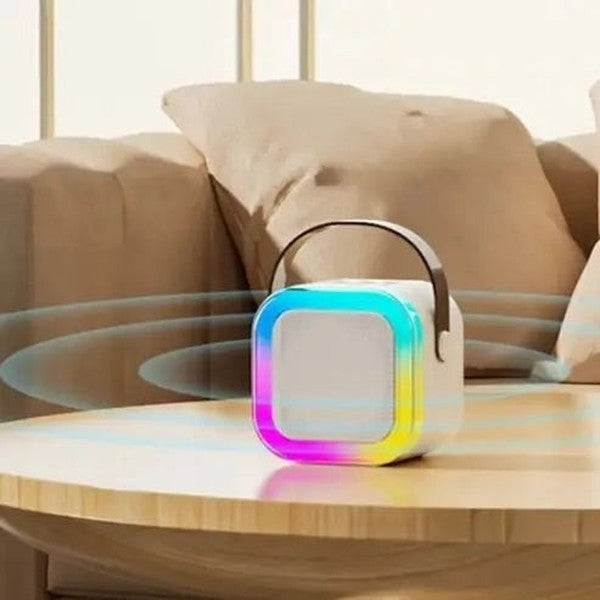 Wireless Karaoke Speaker with LED Light and Microphone