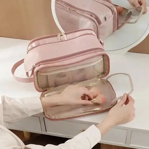 Women's Waterproof Travel Toiletry Bag with Handle