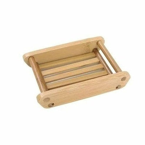 Wooden Natural Bamboo Soap Dishes Tray Holder Storage Soap Rack Plate