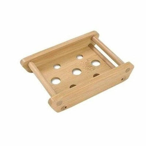 Wooden Natural Bamboo Soap Dishes Tray Holder Storage Soap Rack Plate