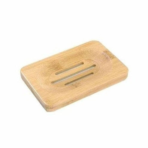 Wooden Natural Bamboo Soap Dishes Tray Holder Storage Soap Rack Plate