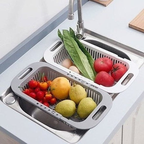 Create a luxurious kitchen experience with this Adjustable Sink Drainer Basket. Crafted from durable material with slim, height-adjustable legs, it allows you to strain and rinse food with ease, while its streamlined form adds a touch of sophistication to your home. A must-have for discerning chefs.