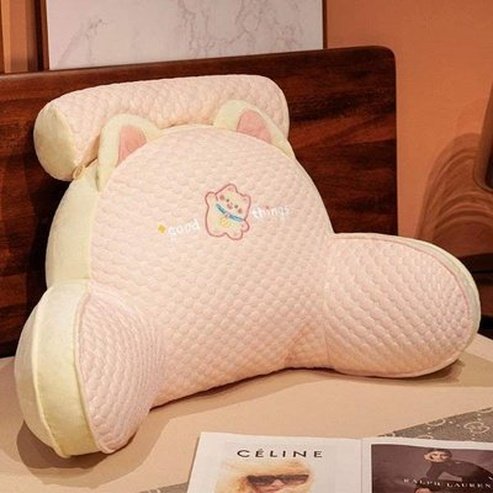 All-Season Ergonomic Cartoon Bed Cushion for Reading