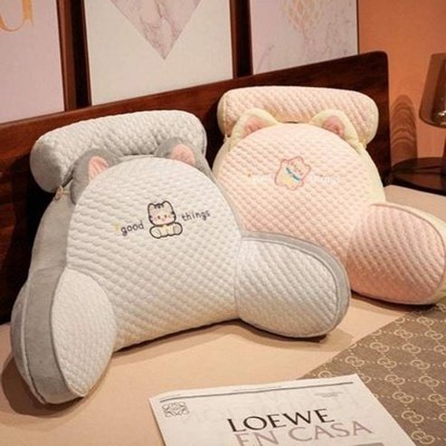 All-Season Ergonomic Cartoon Bed Cushion for Reading