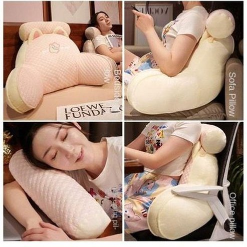 All-Season Ergonomic Cartoon Bed Cushion for Reading