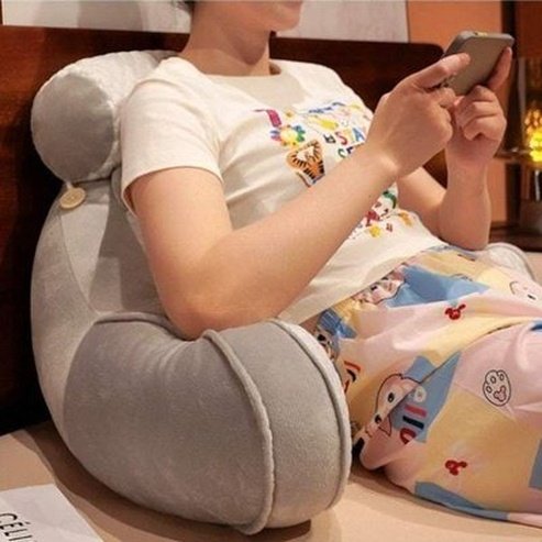 All-Season Ergonomic Cartoon Bed Cushion for Reading