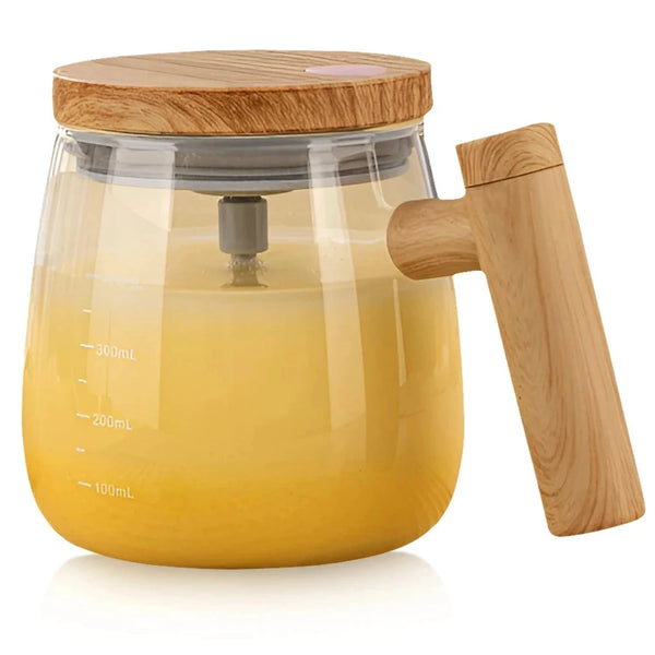 Electric Rotating Mug for Coffee, Tea, Milkshake, and Water Blending