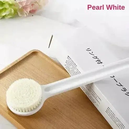 Rubbing Back Brush Bath Brushes Pearl White Long Handled Soft Hair Back Bath Brush – Dondepiso