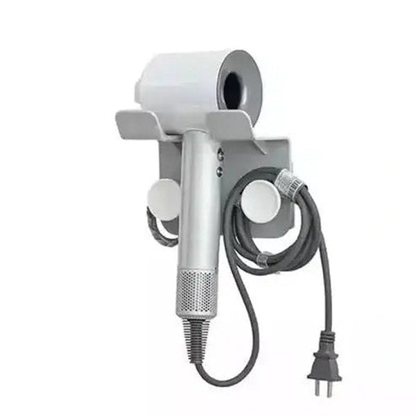 Storage Hair Dryer Rack Bathroom Accessory Mounts Wall-Mounted Hair Dryer Organizer Shelf – Dondepiso