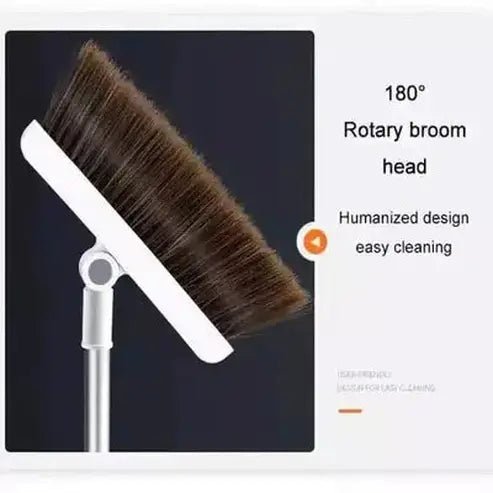 Magnetic telescopic floor broom dustpan