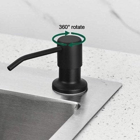 Stainless Steel Sink Soap Dispenser with Hand-Press Controls