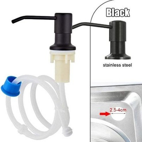 Stainless Steel Sink Soap Dispenser with Hand-Press Controls