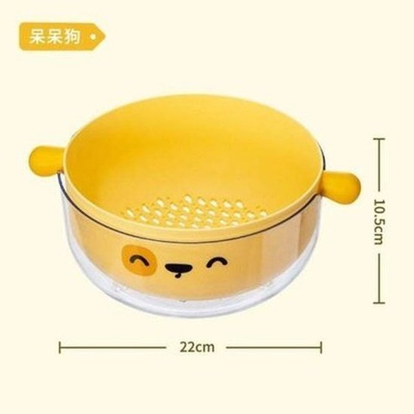 Cartoon Double Layer Vegetable Washing Basket Colander