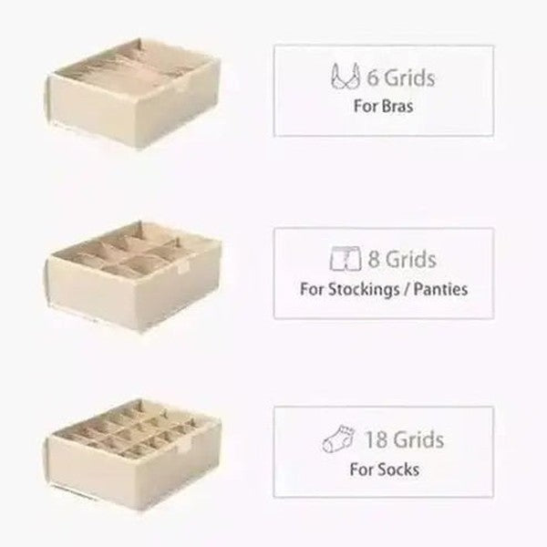 Fabric Underwear Box Clothing & Closet Storage Fabric Heavy Duty Underwear Box with Lid – Dondepiso