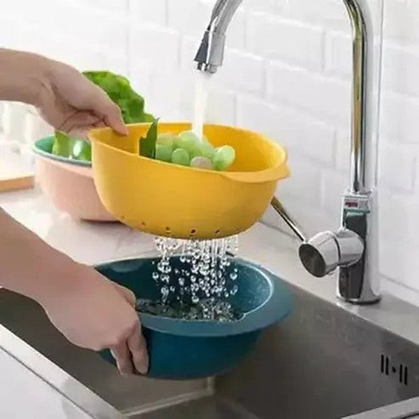 Separation Washing Bowl Colanders & Strainers Quick and Easy Bowl Drain Strainer – Dondepiso