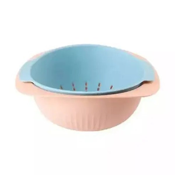 Separation Washing Bowl Colanders & Strainers Pink Quick and Easy Bowl Drain Strainer – Dondepiso