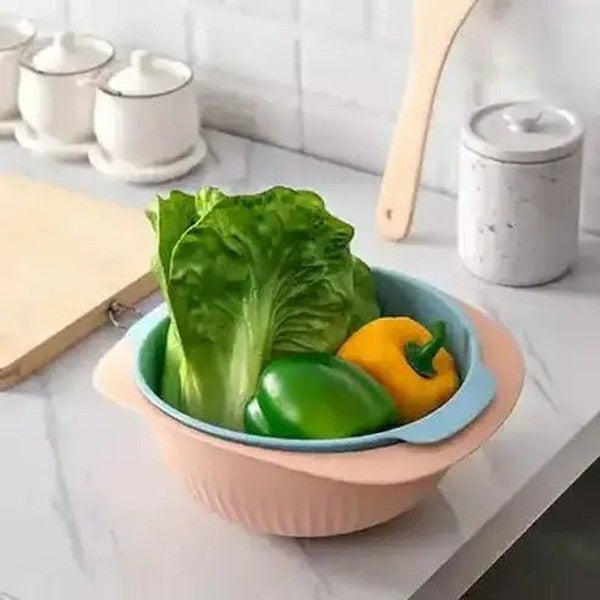 Separation Washing Bowl Colanders & Strainers Quick and Easy Bowl Drain Strainer – Dondepiso