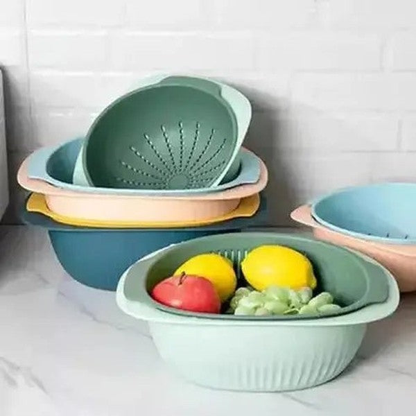 Separation Washing Bowl Colanders & Strainers Quick and Easy Bowl Drain Strainer – Dondepiso