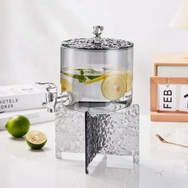 Nordic Style Glass Fruit Tea Bucket with Faucet