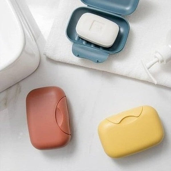 Portable Travel Soap Box Four Colors Waterproof Leak Proof Stylish Compact Easy To Carry Bathroom Storage Sealed Box. Bathroom Accessories: Soap Dishes & Holders.