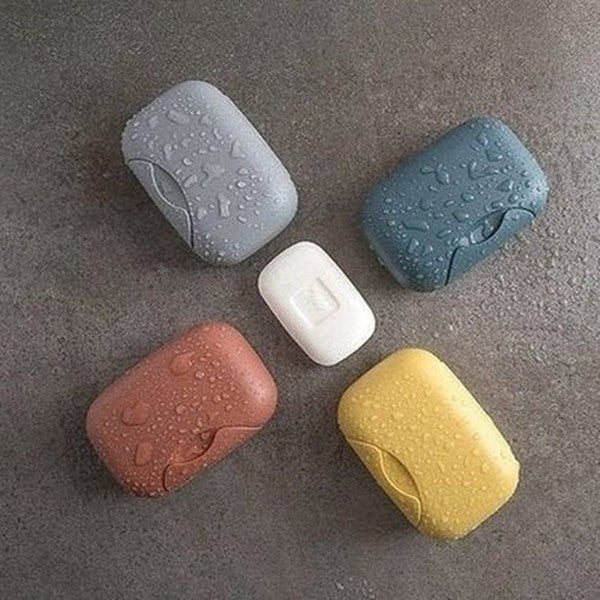 Portable Travel Soap Box Four Colors Waterproof Leak Proof Stylish Compact Easy To Carry Bathroom Storage Sealed Box. Bathroom Accessories: Soap Dishes & Holders.