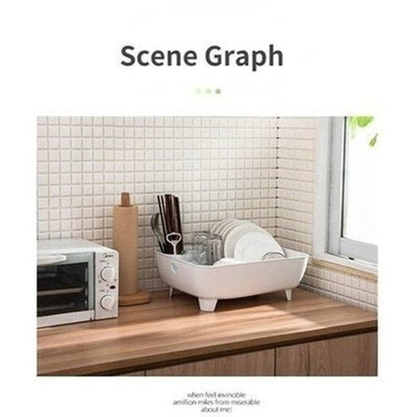 Kitchen Sink Plastic Tableware Drainer Countertop Dish Organizer Chopsticks Knife Fork Drying Storage. Kitchen Tools and Utensils. Type: Dish Racks and Drain Boards.