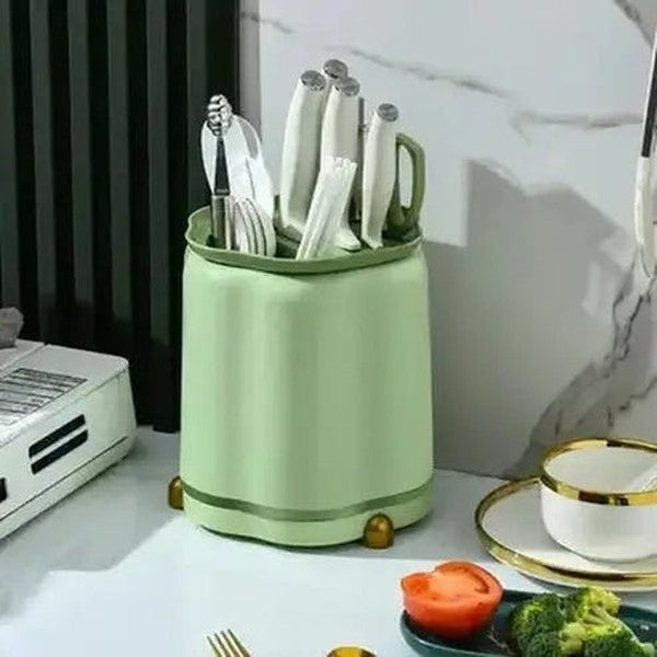Rotating Countertop Cutlery Organizer with 360° Access
