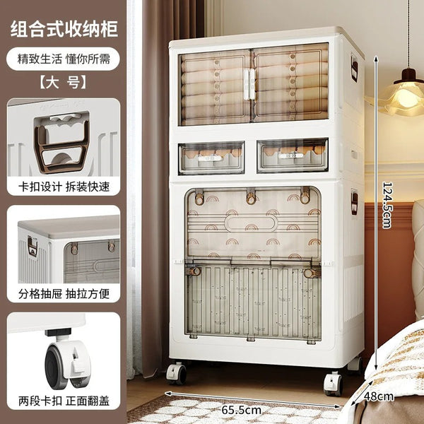 Folding storage locker for compact spaces