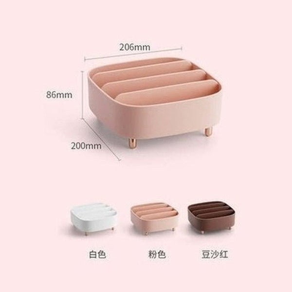 multi-layer desktop storage shelf creative design cosmetic storage tray makeup storage organizer drawer divider detachable plastic box. household storage containers