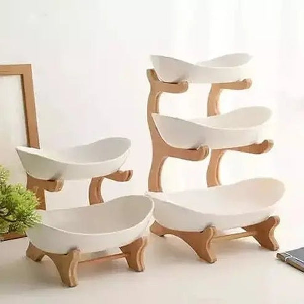 Fruit Tower Stand Decorative Trays 3 Tiers Decorative Plastic Fruit Tower · Dondepiso