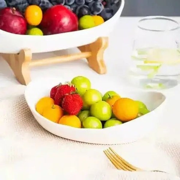 Fruit Tower Stand Decorative Trays 3 Tiers Decorative Plastic Fruit Tower · Dondepiso