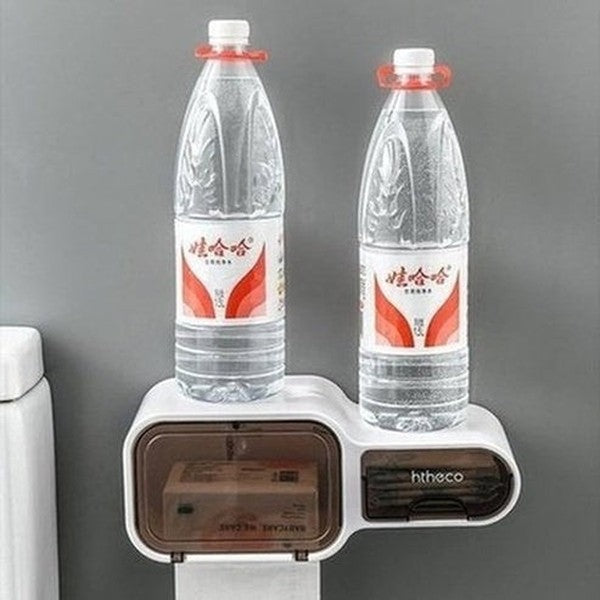 semi-automatic multifunction waterproof toilet paper box shower room no hole firm storage box. bathroom accessories. type: toilet paper holders.
