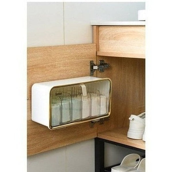 closet wall mounted underwear storage box bra socks organizer large capacity punch-free transparent closet storage box. type: household storage drawers.