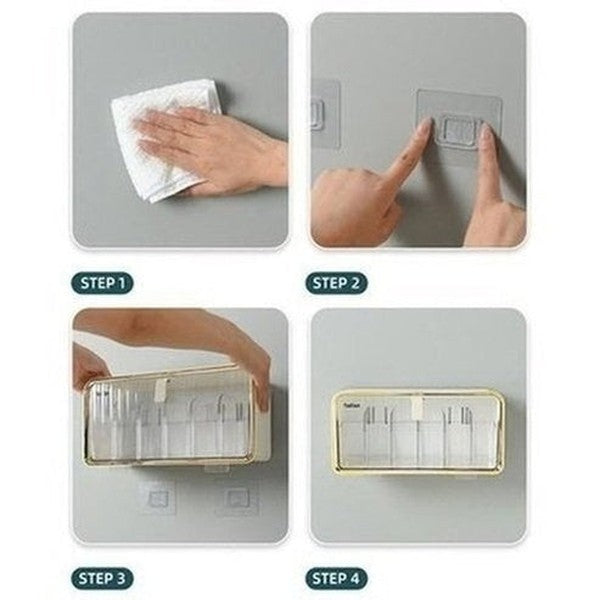 closet wall mounted underwear storage box bra socks organizer large capacity punch-free transparent closet storage box. type: household storage drawers.