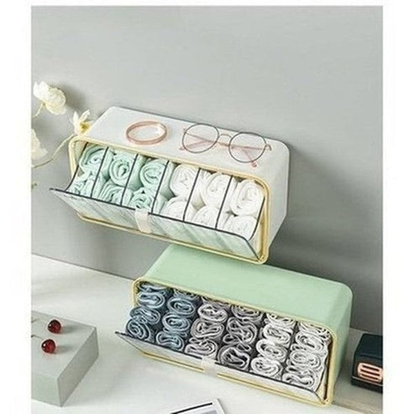 closet wall mounted underwear storage box bra socks organizer large capacity punch-free transparent closet storage box. type: household storage drawers.