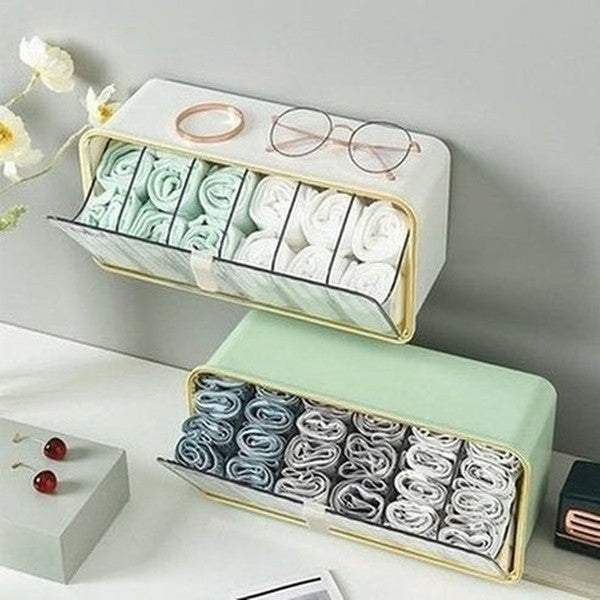 closet wall mounted underwear storage box bra socks organizer large capacity punch-free transparent closet storage box. type: household storage drawers.