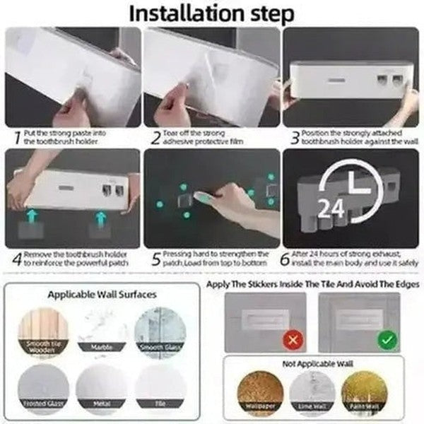 Toothbrush Dispenser Toothpaste Box Rack