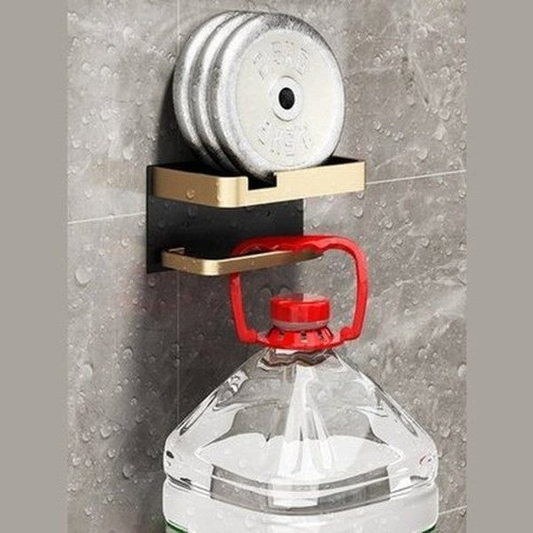 drill-free toilet paper holder with aluminum shelf. toilet tissue dispenser no drill toilet paper hanger bathroom accessories. type: toilet paper holders